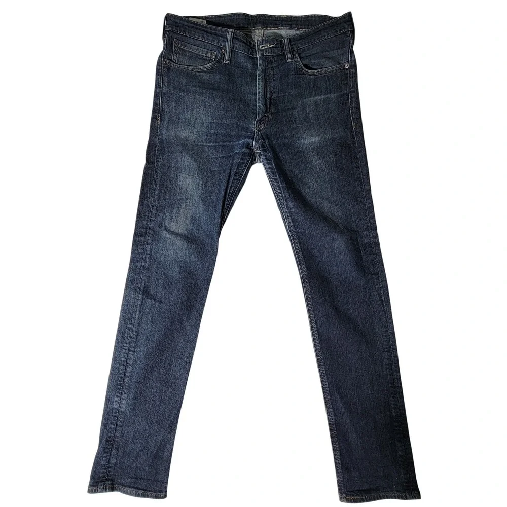 Levi Strauss & Co 510 Skinny Fit Jeans Mens 36x32 Dark Wash Blue Denim
